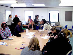 individuals in a skills development workshop